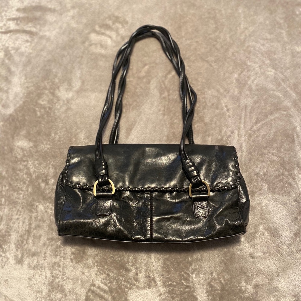 Black leather purse, good condition!